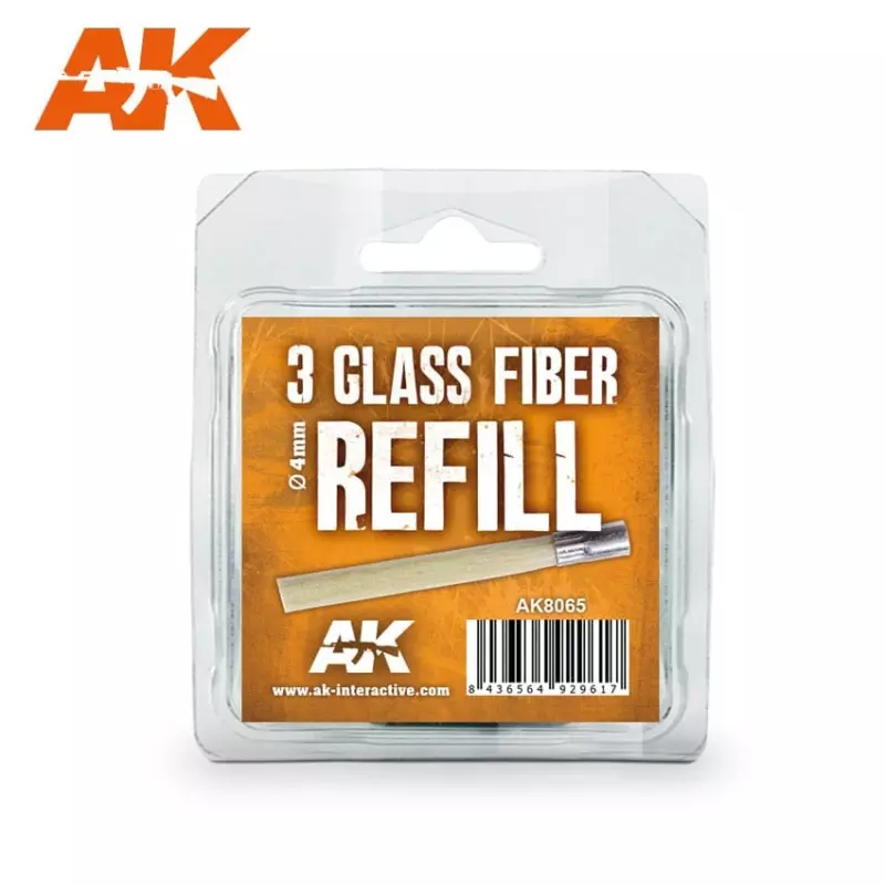  AK Interactive AK8065 3 Recharges en Fibre de Verre