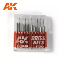 AK Interactive AK9043 Drill Bits (0.4 - 1.3mm)
