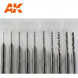 AK Interactive AK9043 Drill Bits (0.4 - 1.3mm)