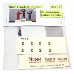 Slot Track Scenics Dec. 3 Champagne label decals
