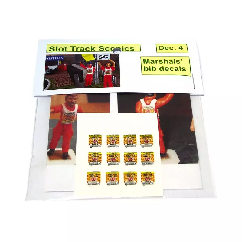 Slot Track Scenics Dec. 4 Decals Dossard pour Maréchaux