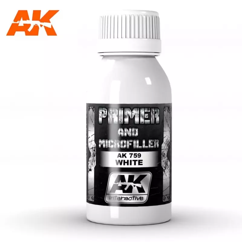  AK Interactive AK759 WHITE PRIMER AND MICROFILLER 100 ml