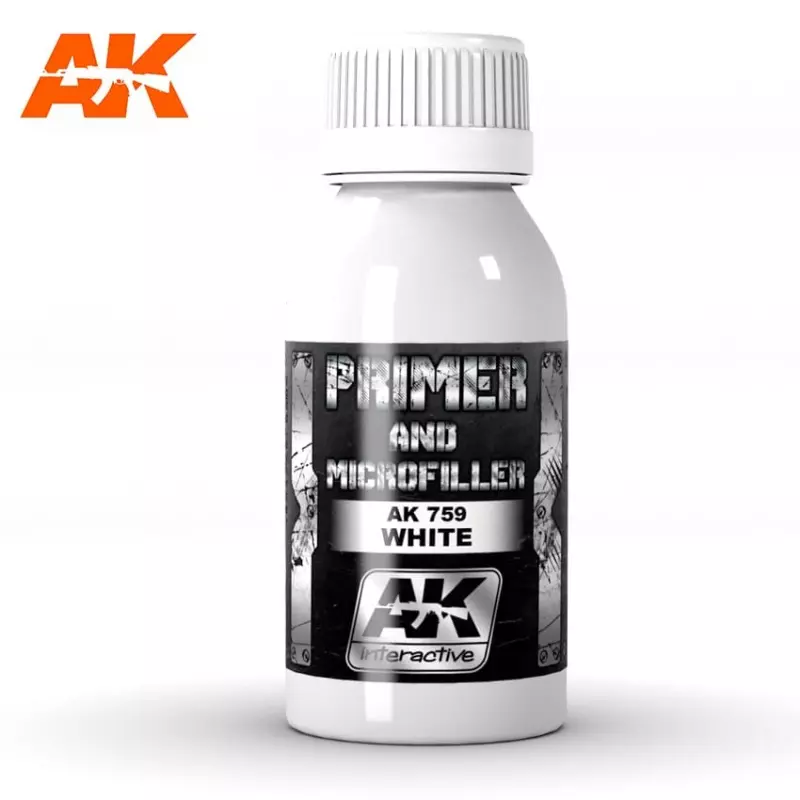 AK Interactive AK759 WHITE PRIMER AND MICROFILLER 100 ml