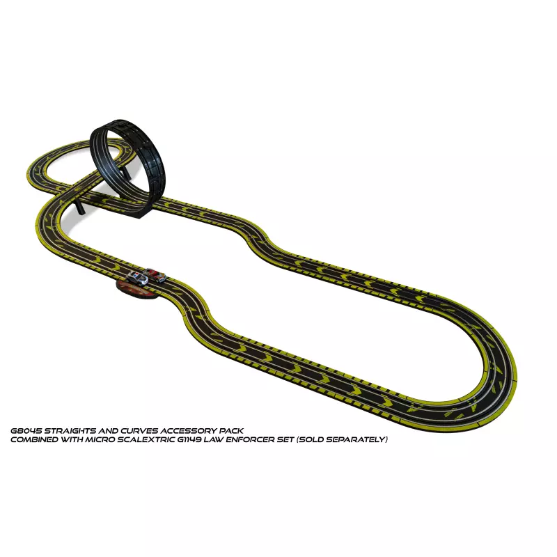 Micro Scalextric G8045 Track Stunt Extension Pack - Straights & Curves