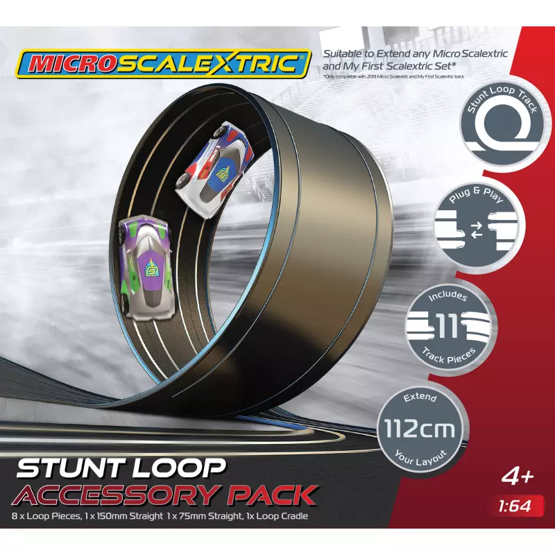 Micro Scalextric G8046 Track Stunt Extension Pack - Stunt Loop