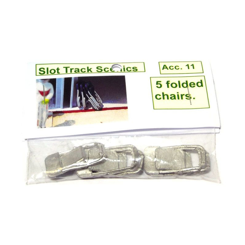 Slot Track Scenics Acc. 11 Folded Chairs x5