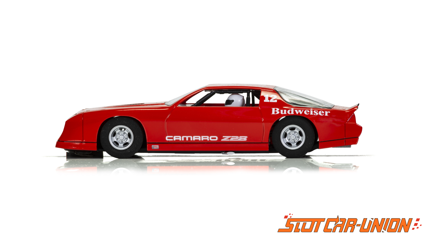 Scalextric C4073 Chevrolet Camaro IROC-Z Budweiser Red 1/32 Slot Car DPR 