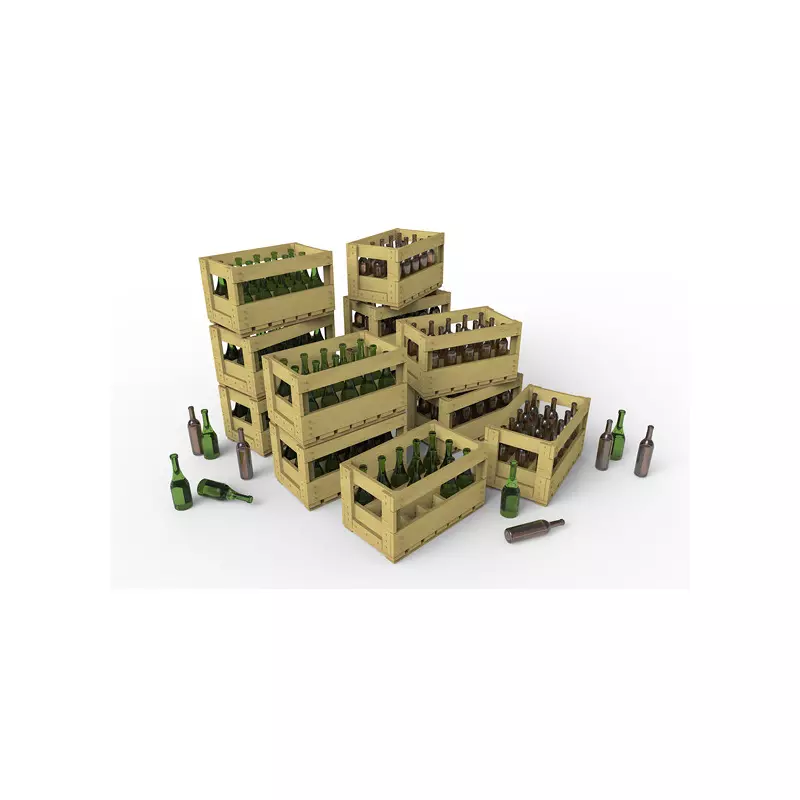 MiniArt 35571 Wine Bottles & Wooden Crates