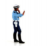 LE MANS miniatures Figurine 1/18 Paul, policier motocycliste