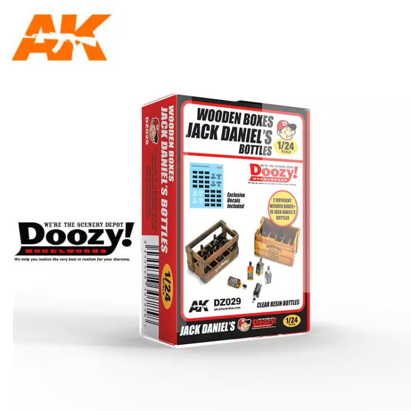  Doozy DZ029 Caisse en Bois avec Bouteilles Jack Daniel’s