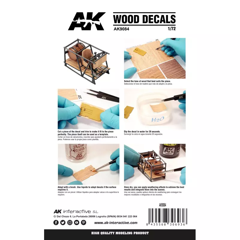 AK Interactive AK9084 Wood Decals