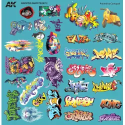 AK Interactive AK9091 Assorted Graffiti Decals