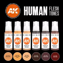 AK Interactive AK11603 Human Flesh Tones 6x17ml