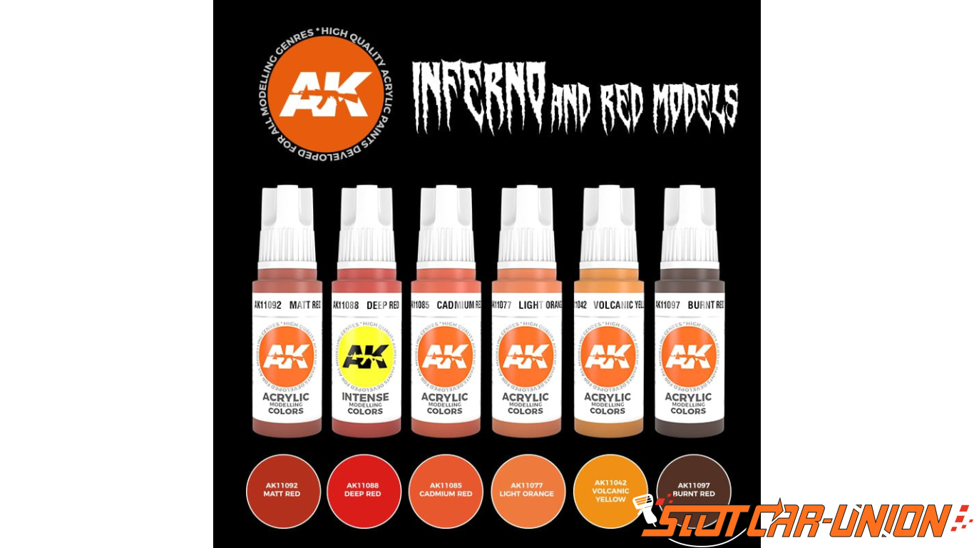 AK Interactive AK11604 Inferno and Red Creatures 6x17ml - Slot Car-Union