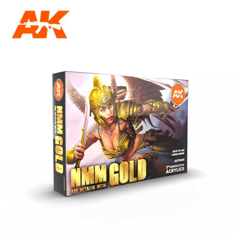  AK Interactive AK11606 Non Metallic Metal: Gold 6x17ml