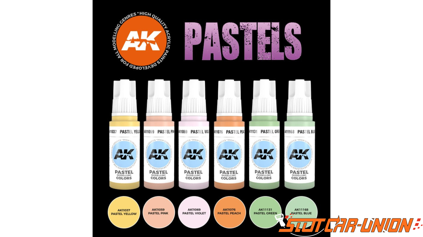 AK Interactive AK11607 Pastels Colors Set 6x17ml - Slot Car-Union