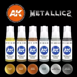 AK Interactive AK11608 Metallics Colors Set 6x17ml