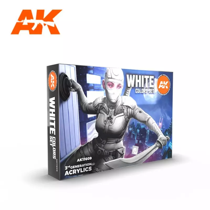  AK Interactive AK11609 Set Couleurs Blanches 6x17ml