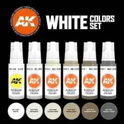 AK Interactive AK11609 Set Couleurs Blanches 6x17ml