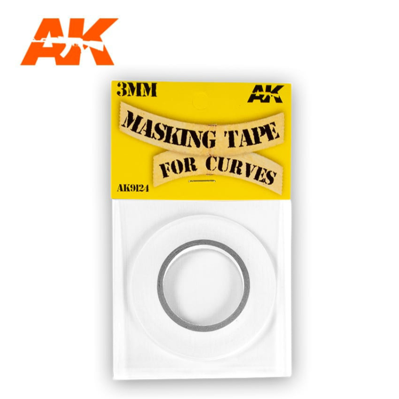                                     AK Interactive AK9124 Ruban de Masquage pour Courbes 3 mm