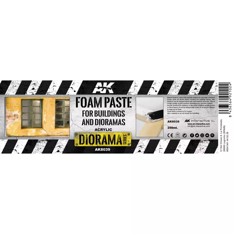 AK Interactive AK8039 Foam Texturizer & Sealer – For Buildings and Dioramas 250ml