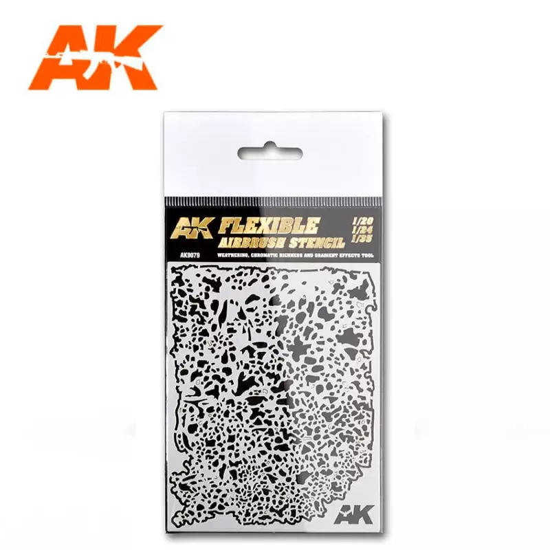 AK Interactive AK9079 Flexible Airbrush Stencil 1/20 – 1/24 – 1/35