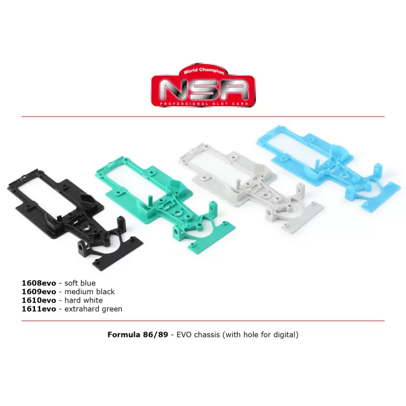  NSR 1611VO Chassis Formula 86/89 - EVO (with hole for digital) EXTRA HARD (green)