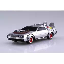 AOSHIMA 05477 Kit 1/43 Pullback DeLorean Back to the Futur Part III & Rail road