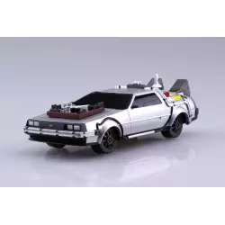 AOSHIMA 05477 Kit 1/43 Pullback DeLorean Back to the Futur Part III & Rail road