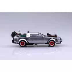 AOSHIMA 05477 Kit 1/43 Pullback DeLorean Back to the Futur Part III & Rail road