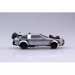 AOSHIMA 05477 Kit 1/43 Pullback DeLorean Back to the Futur Part III & Rail road