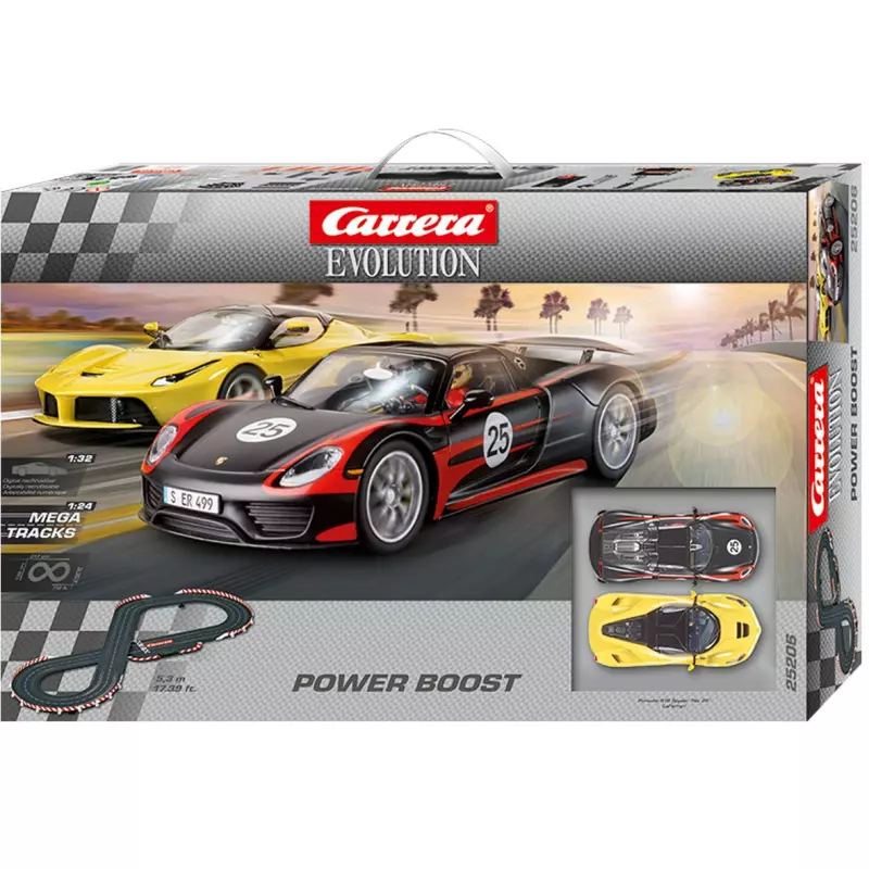 CARRERA cars 3 - Coffret Circuit Automobile Carrera 6.20 mètres pas cher 