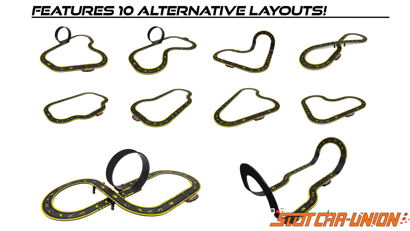 micro scalextric track plans
