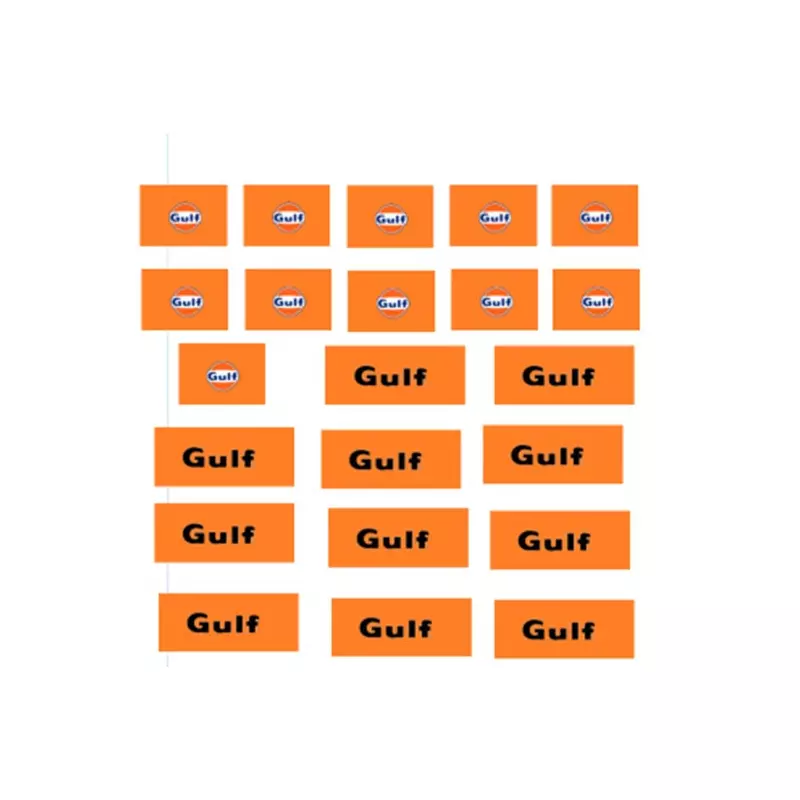  Slot Track Scenics CPC/Dec. 2 Decals Equipe de Stand Classique – Gulf