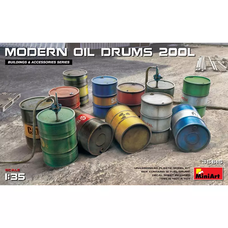  MiniArt 35615 Barils Pétrole Modernes 200L