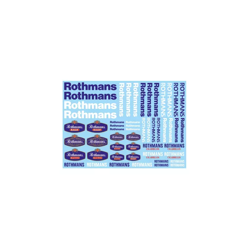  TEAMSLOT PDVP00P00017 Sponsors "Rothmans"