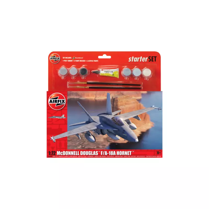 Airfix Grand Coffret de Départ General Dynamics McDonnell Douglas™ F-18A Hornet™ 1:72 