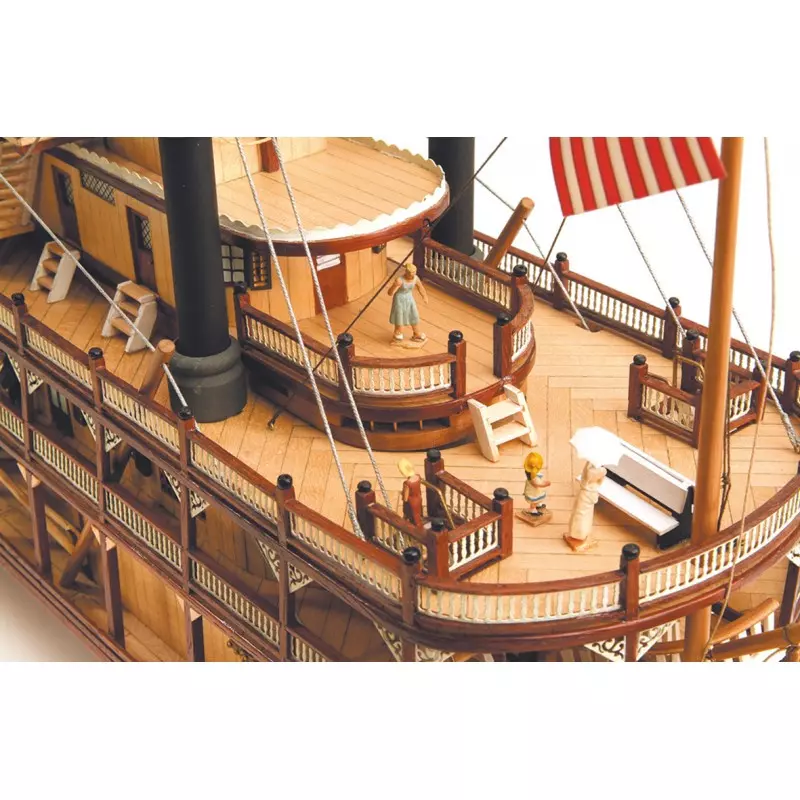 Artesanía Latina 20505 Wooden Model Ship: King of the Mississippi II Steamboat 1/80