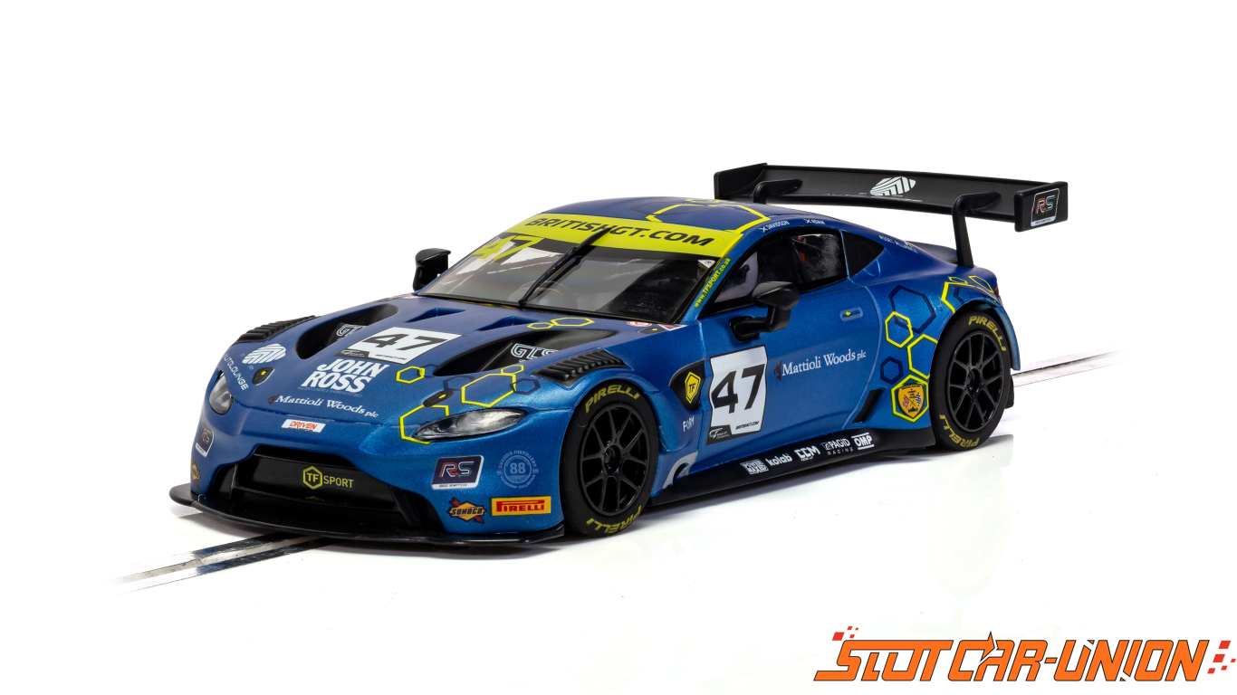 Scalextric C4076 Aston Martin GT3 2019 TF Sport British GT Slot Car Union