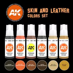 AK Interactive AK11613 Skin and Leather Colors Set 6x17ml