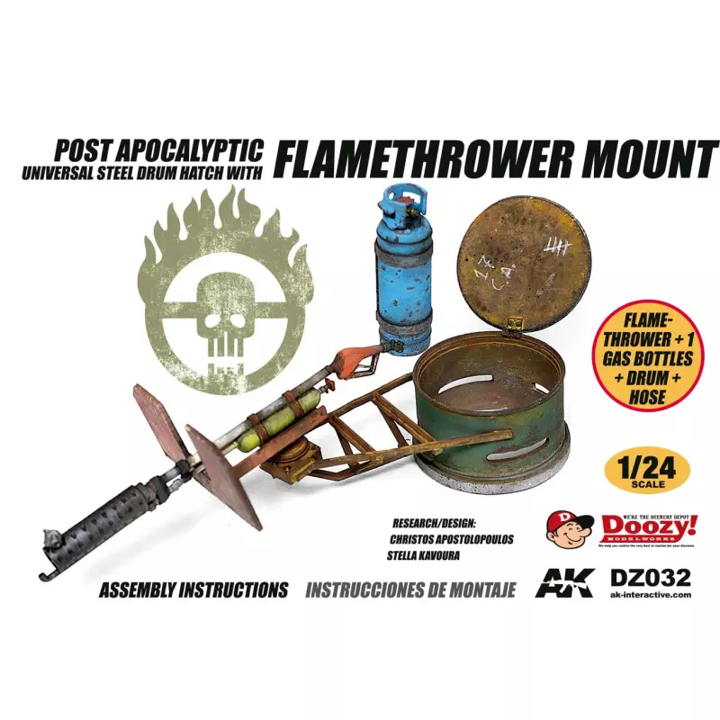 Doozy DZ032 Post Apocalyptic Universal Steel Drum Hatch with Flamethrower Mount