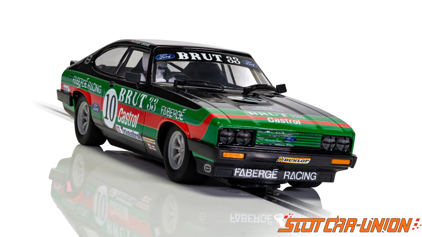 No.10 Stuart Graham BRUT Scalextric C4101 Ford Capri MK3 1:32 analog slot car 
