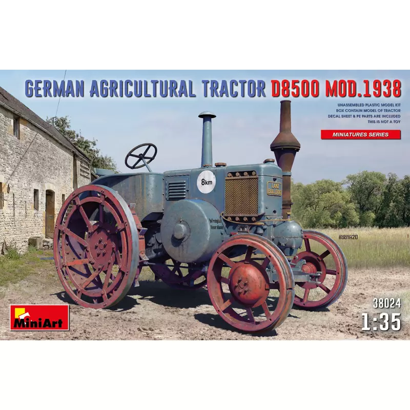 MiniArt 38024 Tracteur Agricole Allemand D8500 Mod. 1938