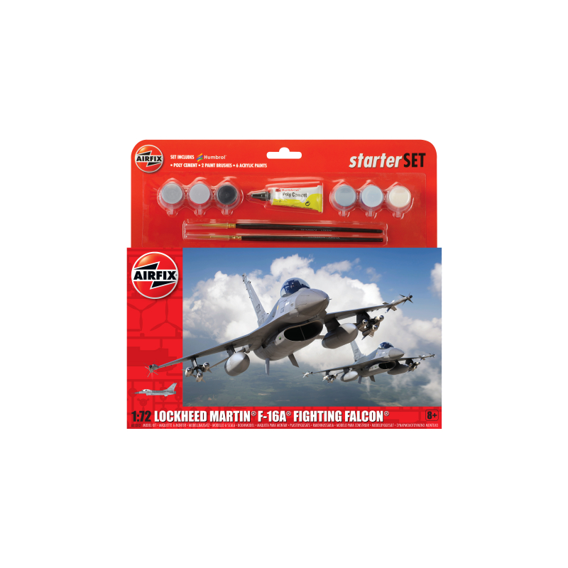                                     Airfix Large Starter Set General Dynamics F-16A® Fighting Falcon® 1:72