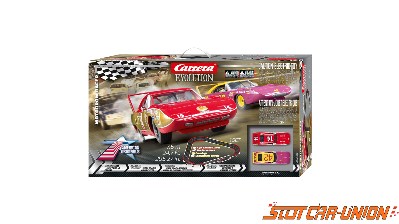 Carrera Evolution 25238 Motodrom Racer Analog Slot Car Race Set for sale online 