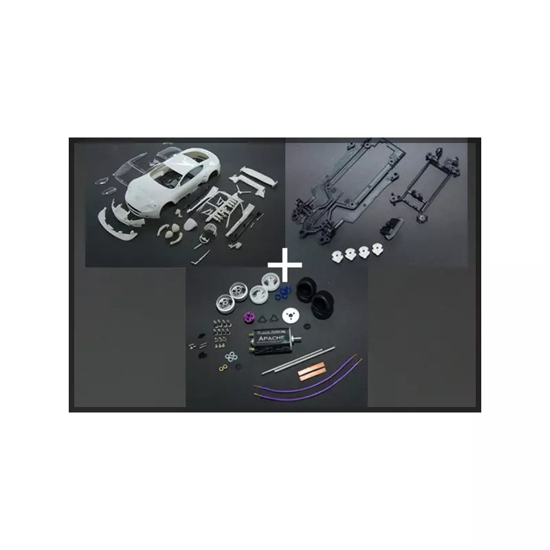 Black Arrow BACMKITA AM DBR9 Kit Carrosserie Blanche + Kit Châssis Inline + Kit Mécanique
