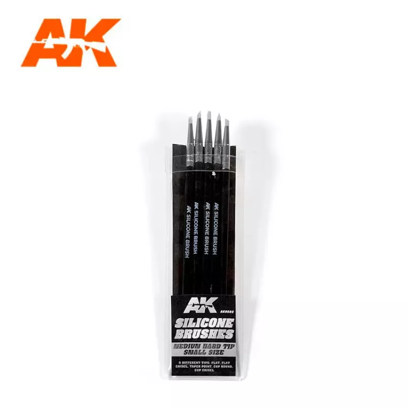  AK Interactive AK9085 Silicone Brushes Medium Tip Small (5 Silicone Pencils)