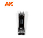 AK Interactive AK9085 Pinceaux Silicone, dureté Moyenne, taille Petite (5 Pinceaux Silicone)