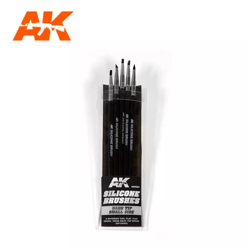  AK Interactive AK9087 Silicone Brushes Hard Tip Small (5 Silicone Pencils)