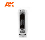 AK Interactive AK9088 Silicone Brushes Hard Tip Medium (5 Silicone Pencils)